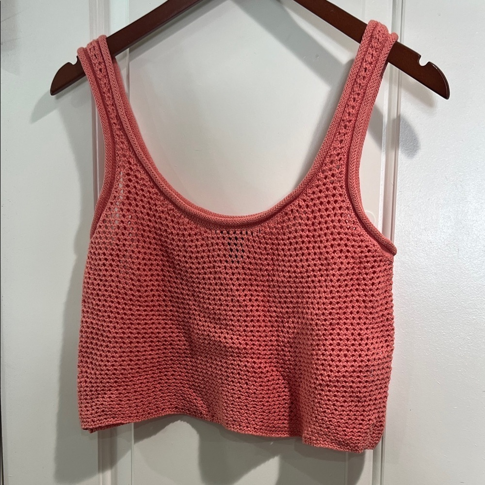 Forever 21 Coral Knit Sleeveless Top